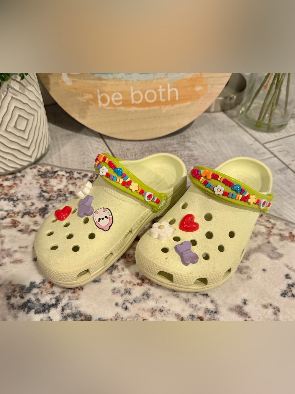 Crocs Classic Clogs Yellow M11 W13 With Charms